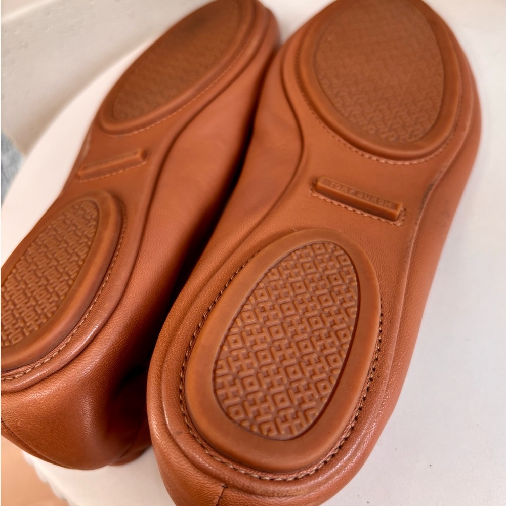 Tory Burch Minnie Travel Ballet Flat 8.5M – Royal Tan – Excellent Condition - Picture 8 of 11